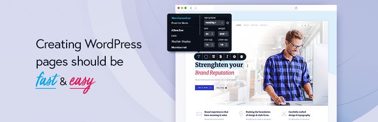 Brizy – Page Builder WordPress plugin banner