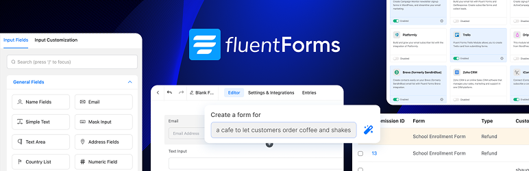Fluent Forms WordPress plugin banner
